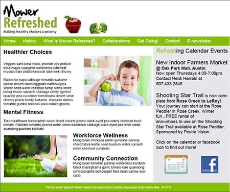 Design for the Mower Refreshed website.