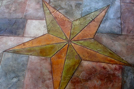 star design on flooring
