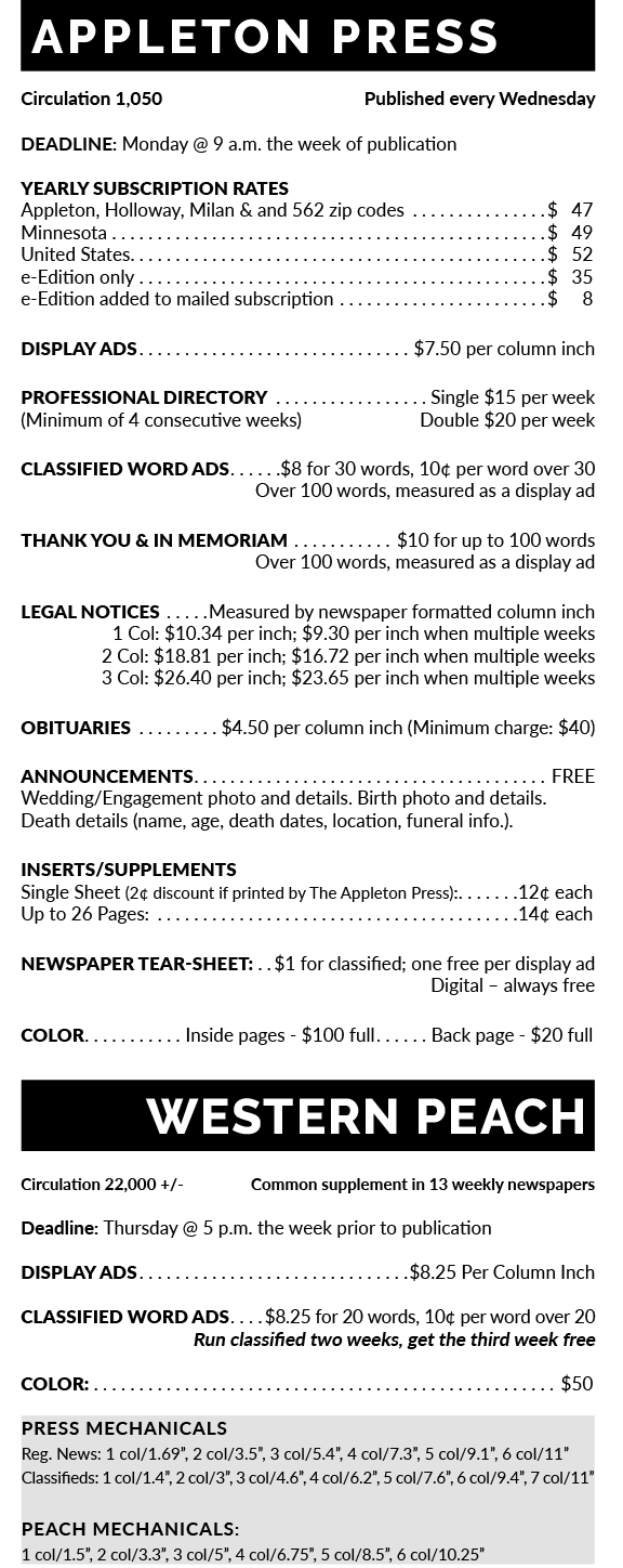 ap rate card